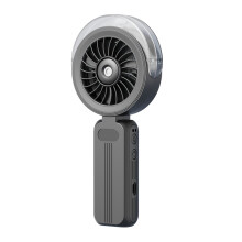 (Black) Water Cooled Spray Fan, 5-gear Wind Speed Adjustment, Low Noise, Humidification and Water Supplement,