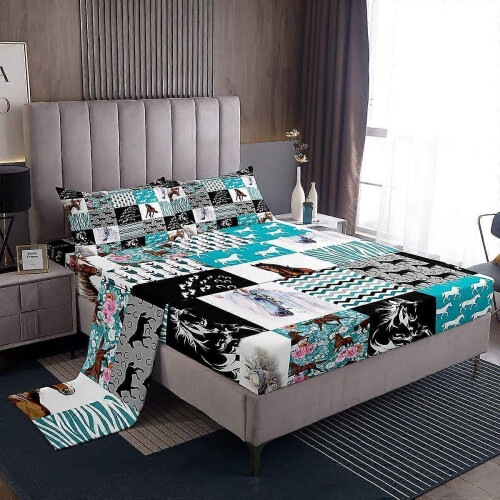 (152*203*46cm, shape 6) Gothic Skull Sheets Red and Black Skull Sheet Set