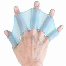 (L, Green) Unisex Silicone Water Sport Fins - Frog-Shaped Swimming Gloves for Enhanced Performance