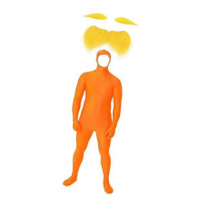 (Children 140CM) Orange Theme Costume Set for 01-06 Models Adult Size Including Fake Beard Eyebrows and Jumpsuit_qlsg