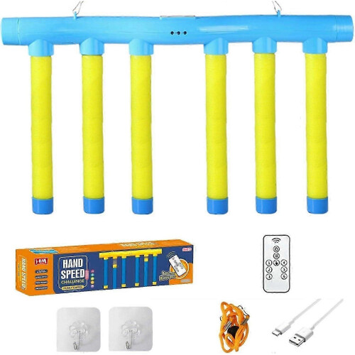 (B) Reflex Challenge Game, Drop Sticks Game, Hand Eye Coordination Reaction Training Toy, 3 Adjustable Speed, With Remote Control