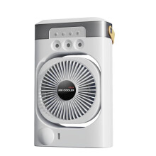 Portable Air Cooler Fan with Spray Humidifier, Rechargeable Desk Fan, Quiet Cooling Fan for Dorm Office, Small Fan