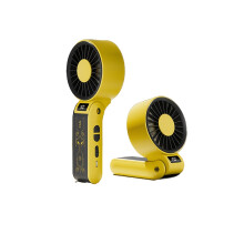 (Mecha Yellow) Portable Handheld Fan/Ultra-Large Capacity/150-Speed 5-Level Adjustable Turbo Fan/LED Display/Mini Desktop Fan/Suitable