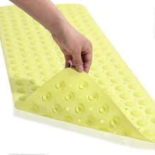 (peak green) Home Anti Slip Shower Floor Bath Mat Bathroom Mat Suction Cup Massage Point