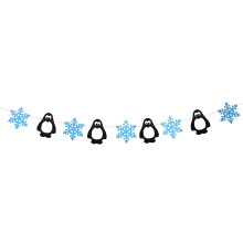 Ensemble de bannières flocons de neige de Noël pour la décoration de bar à domicile