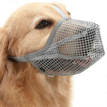 (gray XL) Breathable Anti-biting Chewing Licking Pet Muzzle Dog Muzzle Anti-lick