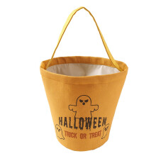 Borsa per dolcetti di Halloween, borsa porta caramelle in tela a forma di zucca, secchiello portatile e riutilizzabile, il miglior regalo per la