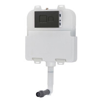 Dual Flush Concealed Cistern and Black Push Button
