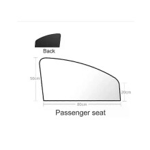 (1PCS Passenger seat) 1 Pair Strong Magnetic Sunction Sunshade Double Sided Magnetic Car Curtain Opaque Car Sun Shade Summer Sun Protection