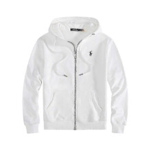(L, White Hoodie) Men's Embroidered Polo Hoodie Set with Fleece Jacket and Cardigan_qlsg
