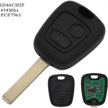 Complete Key with Electronics To Be Programmed Plip Peugeot 107 207 307 407 106 206 306 406 Citroen C1 C2 C3 C4 C5 C6 C8 Xsara Saxo Berlingo Remote Co