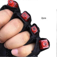 (red) DJ Laser Gloves for Performances - Rechargeable Green LED Mechanical