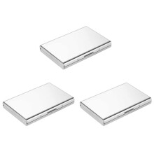 3X Metal Card Holder Wallet,Ultra Thin Stainless Steel Metal Wallets RFID Blocking Credit Card Wallet Holder,White