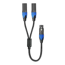 50cm XLR Splitter Cable 1 XLR Female to 2 XLR Male XLR Y Splitter Cable Microphone Splitter Cord fo