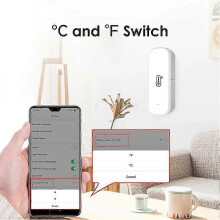 Tuya WiFi Smart Temperature Humidity Sensor Indoor Hygrometer Controller Monitoring Work with Smart Speaker Alexa Google Home