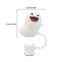 Halloween Silicone Straw Cap Silicone Straw Cap for 10mm Calibre Straws for Cup Drinking Dust Cap Straw Tips Cover Accessory