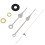 3X Clock Movement Mechanism with Silver Hour Minute Second Hand DIY Tools Kit 6