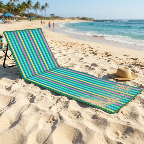 just be... Folding Beach Chair Mat - Tropical 2