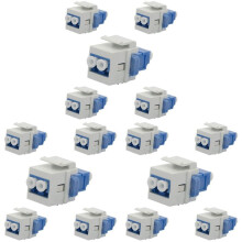15X LC Fiber Optic Adapter LC to LC Duplex Multimode 10GB F/F Coupler for Wall Plates, Patch Panels