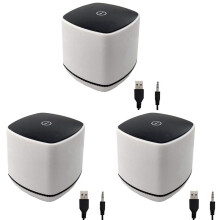 3X  Desktop Speaker USB Powered and 3.5mm Audio Input Wired Computer Audio for PC/ Phone and Tablet Computer