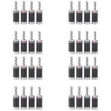 32 Teilige Bananen Stecker Hi-End HIFI DIY Carbon Faser Kupfer Beschichtet Rhodium Elektrische Audio Buchse Bananen Stecker