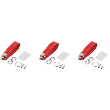 3X Fashion Car Key Pouch Bag Case Wallet Holder Chain Key Wallet Pocket Key Organizer Leather Keychain Red
