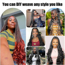 Jet Black Curl Braiding Hair 10 Inch French Curls (Pack of 8) SZRH A-D
