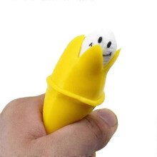 Banana Stress Relief Toy, Stretchy Banana PU Toy for Decompressing, Party Favors and Supplies