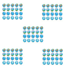 100 Pack Earth Stress Balls,2.5 Inches Earth Squeeze Balls,Stress Relief Balls Squeeze Anxiety Fidget Sensory Balls