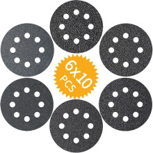 60PCS 125mm Silicon Carbide Sanding Discs,GU.B/bon Sanding Discs 60 100 150 180