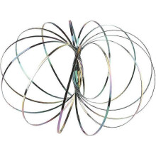 Magic Flow Ring, 3D Spring Metal Rings Interactive Kinetic Fingertip Relieves Stress Toys for Kids and Adults