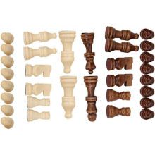 32 PCS Wooden International Chess Pieces with No Board, Portable International Chess Pieces Tournament Staunton Chess Pieces Entertainment Board Game