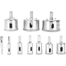 Diamond Hole Saw Drill Bit Hole Saws Washable 10pcs 8mm-50mm Hole Saw