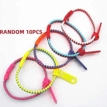 (Random 10PCS) 2025 Children's Two-color Zipper Bracelet Personality Hand Link Birthday Novel and Funny Gift Sensory Toys Stress Relief Fidget