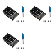 3X M.2 SSD to U.2 Adapter 2in1 M.2 NVMe and -Bus NGFF SSD to PCI-E U.2 SFF-8639 Adapter PCIe M2,Without Shell