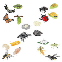 KINCJON Life Figurines of Butterfly Spider Bee , Plastic Insect Bug Figures Toy, School Project
