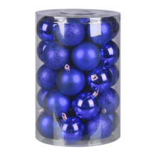 24 boules de Noël à suspendre au sapin, incassables, peintes et pailletées, pour Halloween et Noël.