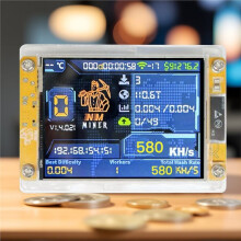 580KH/S NMMiner NerdMiner Écran Intelligent 2,8 Pouces Mise à Niveau 630KH/S Harshrate Bitcoin Crypto Solo Miner NerdMiner