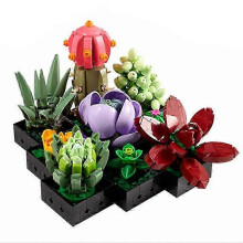 Succulents Artificial Plants Set for Adults, Creative Hobby, Gift Idea for Her & Him, Botanical Collection (Build 9 Small Plants), Flower Bouquet Kit