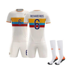 (Size 6 with socks, #16) (No. 6 RICHARD RIOS) Colombia National Team Centennial Edition Soccer Jersey and Shorts Set