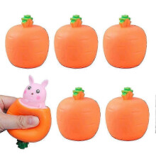 (6pcs, Pink) 2026 Easter Carrots Rabbits Fidgets Toys Carrots Pops-Up Bunny Toy for Kids Funny Sensory Stress Toys-wdd