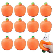(12pcs, White) 2026 Easter Carrots Rabbits Fidgets Toys Carrots Pops-Up Bunny Toy for Kids Funny Sensory Stress Toys-wdd