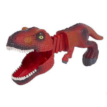 (Red) Dinosaur/ Shark Stretchable Spring Toy Realistic Dino Handheld Manipulator Clip Spoof Trick Toy Gift For Kids Boys S05b