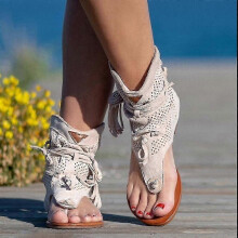 (Beige, 41) Women39;s Sandals 2023 Retro Gladiator Ladies Clip Toe Vintage Boots Casual Tassel Rome Fashion Summer Woman Shoes Female New
