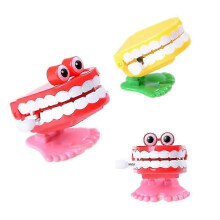 Dental Wind-Up Toy with Tooth-Shaped Clockwork - Cute Plastic Novelty for Educational Play