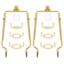 7Inch Lamp Shade Harp Holder Adjustable Lamp Harp Kit E14,E26,E27 Light Base Adapter Gold Horn Frame Lampshade Bracket