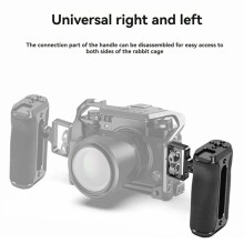 Universal Rail Clamp Side Handle Grip 1/4in Thread Camera Cage Handgrip for DSLR Camera Cage Cold Shoe Mount Mic Holder