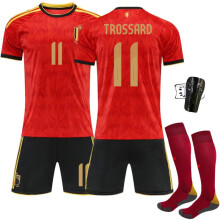(Size 11 with socks + protective gear, #22) (No. 11 trossard) Belgium Home Jersey – 2026 World Cup