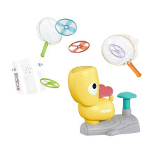 (Yellow) Kids Flying Disc Air Rocket Launcher Sensory Toys Foot Step Catapult Flying Saucer Catching Toy