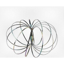 3D Spring Metal Kinetic Flow Ring, Interactive Fingertip Stress Relief Toy for Children and Adults
